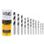 Uniteco 11-Pcs Wood Drill Bit Set Woodworking Brad Point Bit Set E01008