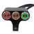 Motorcycle Three-Position Faucet Handlebar Switch Electric Car Aluminum with Self-Locking Self-Reset Button with Light Modification