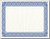 Blue Border Blank Certificate Paper - 100 Pack - 8.5" x 11" Certificates for Printer Awards