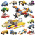 D-FantiX Mini Building Blocks Set, 12PCS Assembly Car Vehicle Building Bricks for Birthday Party Favor Goodie Bags Fillers Toddlers Kids Prizes Toy Gift