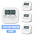 4 Pack Kitchen Timer, Digital Magnetic Back Cooking Timer with Loud Alarm Big Digits Back Stand for Cooking Studying Classroom Bathroom - White