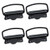Rannb Chest Handle Stainless Steel Toolbox Handle Black - Pack of 4