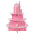 Amscan 372357 Disney Princess Pink Castle Party Decoration Treat Stand, 17.5" x 12.75", 1 piece