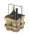 Deco 79 Rustic Metal Four-Bottle Wine Holder, 7" W x 12" H, Brass Gold