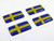 Sweden Swedish Mini Domed Flag Decals 4 Emblems Car auto Bike Boat. Stickers