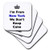 3dRose CST_180032_3 Dont Keep Calm, New York, Blue and Black Lettering on White Background Ceramic Tile Coasters, Set of 4
