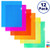 Dunwell Multicolor Transparent Plastic Sleeves (12 Pack, Assorted 6 Colors), 8.5x11" Letter Size, Poly Document Folders, Plastic File Pockets, Poly Project Jacket, Archival Plastic Document Sleeve