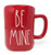 Rae Dunn By Magenta BE MINE Red Ceramic LL Coffee Tea Mug With White Letters