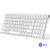iClever BK10 Bluetooth Keyboard, Multi Device Keyboard Rechargeable Bluetooth 5.1 with Number Pad Ergonomic Design Full Size Stable Connection White Keyboard for iOS, Android, Windows
