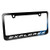 Ford Explorer Carbon Fiber Texture Blue Stripe Cover Chrome Black Metal License Plate Frame Holder