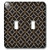 3dRose lsp_210837_2"Elegant Coffee Brown and Black French Diamond Pattern Double Toggle Switch, Multicolor