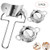 3 Pieces Stainless Steel Dumplings Maker Set, 1 Dumpling Skin Maker 2 Dumpling molds Chinese Dumpling Cutter Pie Ravioli Empanadas Press Mold Kitchen Accessories