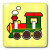 3dRose lsp_25422_2 Cute Train Red Stripe Background Toggle Switch Green Yellow
