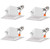 LB13136 4 LED Downlight Square, Dimmable, 10W (75W) Retrofit LED Recessed Lighting Fixture, 4000K Cool White Glow, 700 Lumens, LED Recessed Ceiling Light, Waterproof, Energy Star & UL (4-Pack)