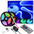 LED Strip Lights, Lampee 32.8ft 12V Flexible RGB Color Changing Tape Lights, 5050 SMD Rope Light Kit with Remote Control and 300 LEDs for Home, Kitchen, Bedroom, DIY Decoration