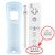 Remote Controller for Wii Nintendo, AndThere Wii Replacement Remote Controllers with Motion Plus Inside with Silicon Case and Wrist Strap for Wii U, White