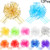 Pull Bow Large Organza Pull Bow Gift Wrapping Pull Bow with Ribbon for Wedding Gift Baskets, 6 Inches Diameter (Mixed Color, 12 Pieces)