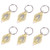 RaySoar (Pack of 6) Ultra Bright Mini LED Keychain Flashlight, Key ring Flashlight, Keychain LED Flashlight, LED Keychain Light - White Light with Yellow Shell