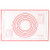 Extra Large Silicone Baking Mat for Pastry Rolling with Measurements Pastry Rolling Mat, Reusable Non-Stick Silicone Baking Mat (15.7''19.7''0.05'') (Red)