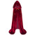 makroyl Kids Velvet Cloak Cape with Hooded for Halloween Christmas Cosplay Costumes (Small, Wine red)