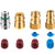 Mudder 4 Pieces VA-LH11 A/C Pro R-12 to R-134a Retrofit Parts Kit Retrofit Conversion Adapter Fitting 1/4 SAE Thread Low High Side Retrofit Conversion
