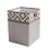 Bacati Love Fabric Collapsible Hamper, Grey/White, 14" x 14" x 19"