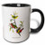 3dRose Painted Bunting by John James Audubon Two Tone Mug, 11 oz, Black/White