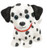 First & Main 7" White & Black Wuffles Dalmatian Puppy Dog Basic Plush Toys