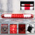 For 2007-2013 Chevy Silverado/GMC Sierra 1500 2500HD 3500HD LED 3rd Third Brake Light Cargo Lamp Assembly (Chrome Housing Red Lens)