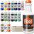Floetrol Pouring Medium for Acrylic Paint Pouring Bundle 1-Quart | Flood Flotrol Additive | 16 2-Ounce Acrylic Paints | Pixiss Wood Mixing Sticks