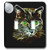 3dRose LLC lsp_97844_2 Fractal Color Outlined Cat with Moon Double Toggle Switch