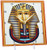 3dRose dc_39627_1 Framed Egyptian King TUT Desk Clock, 6 by 6-Inch