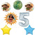 Disney Moana 5th Holographic Birthday Party Balloon Supplies Decoration Kit