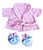 Pink Bathrobe w/Bunny Slippers Teddy Bear Clothes Fits Most 14" - 18" Build-A-Bear, and Make Your Own Stuffed Animals