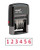Trodat .125" x .6875" 6 Digit Self-Inking Numberer Rubber Stamp (Red)