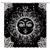 WZFashion Burning Sun Moon Shower Curtain Mandala Celestial Black and White Decor Medallion Mystic Boho Chic Art Fabric Bathroom Curtain Set Polyester 70x70 Inch with Hooks