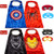 Superhero Capes and for Kids Halloween Cosplay Double Side Capes Superhero Toy Kids Best Gifts (2 Double-Sided Capes) Red