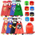 RioRand Kids Dress Up 8PCS Superhero Capes Set and Slap Bracelets for Boys Costumes Birthday Party Gifts