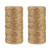 Natural Jute Twine String Rolls - 328 Feet 3 ply, Durable Brown Twine Rope for Crafts, Gift Wrapping, Packing, Gardening, Artworks, Picture Display, Recycling, and Wedding Decor (2 Pack)