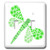 3dRose lsp_25379_2 Green Pointillism Dragonfly Toggle Switch, Multi-Color