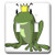3dRose lsp_39624_2 Green Prince Frog With Crown Double toggle switch