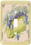 3dRose lsp_40768_1 Green Purse with Blue Flowers Single Toggle Switch