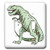 3dRose lsp_41563_2"Green T Rex Dinosaur Double Toggle Switch