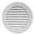Vent Cover - Round Soffit Vent - Air Vent Louver - Grille Cover - Built-in Fly Screen Mesh - HVAC Ventilation (4'' Inch, Plastic - White)