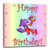 3dRose dpp_158064_1 Happy 5th Birthday with Rainbow Background Wall Clock, 10 by 10-Inch