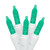 Vickerman 70 Count Single Mold M5 LED Light Set with White Wire, Green