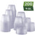 [200 Sets - 4 oz.] Plastic Disposable Portion Cups with Lids, Souffle Cups, Jello Cups