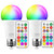 LED Light Bulb 85W Equivalent, Color Changing Light Bulbs with Remote Control RGB 6 Modes, Timing, Sync, Dimmable E26 Screw Base (2 Pack)