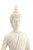 Bellaa 25785 Buddha Statues Sitting Meditating Dhyana Mudra 8 inch White