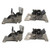 Hoowen Metal Foldable Drop Leaf Supports, Self-Lock Extension Table Bracket Hinge for Folding Table, Extension Dining Tables, Computer Desk (4 Pcs)